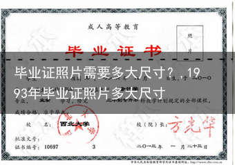 毕业证照片需要多大尺寸？,1993年毕业证照片多大尺寸