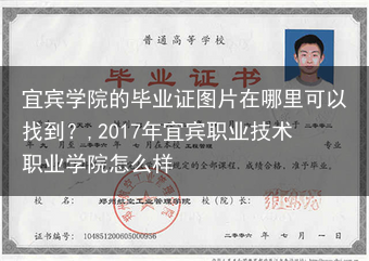宜宾学院的毕业证图片在哪里可以找到？,2017年宜宾职业技术职业学院怎么样