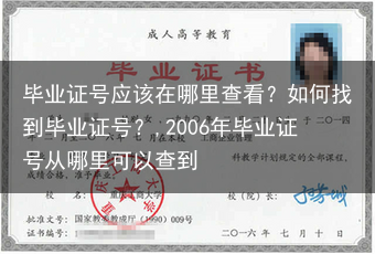 毕业证号应该在哪里查看？如何找到毕业证号？,2006年毕业证号从哪里可以查到