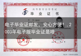 电子毕业证邮发，安心方便！,2003年电子版毕业证是啥