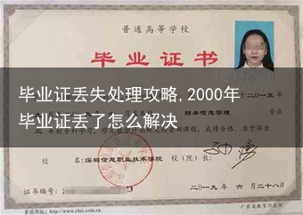 毕业证丢失处理攻略,2000年毕业证丢了怎么解决