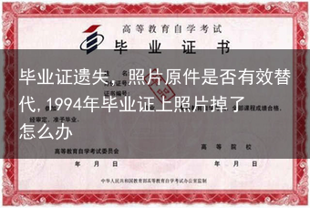 毕业证遗失，照片原件是否有效替代,1994年毕业证上照片掉了怎么办