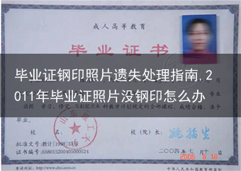 毕业证钢印照片遗失处理指南,2011年毕业证照片没钢印怎么办